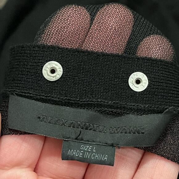 Alexander Wang Tulle Open Back Merino Wool Cardigan - Picture 7 of 9